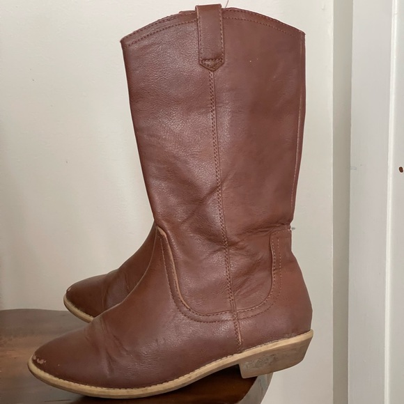 Youth girls size 2 | Cat and Jack cowgirl boots | Brown - Picture 3 of 6